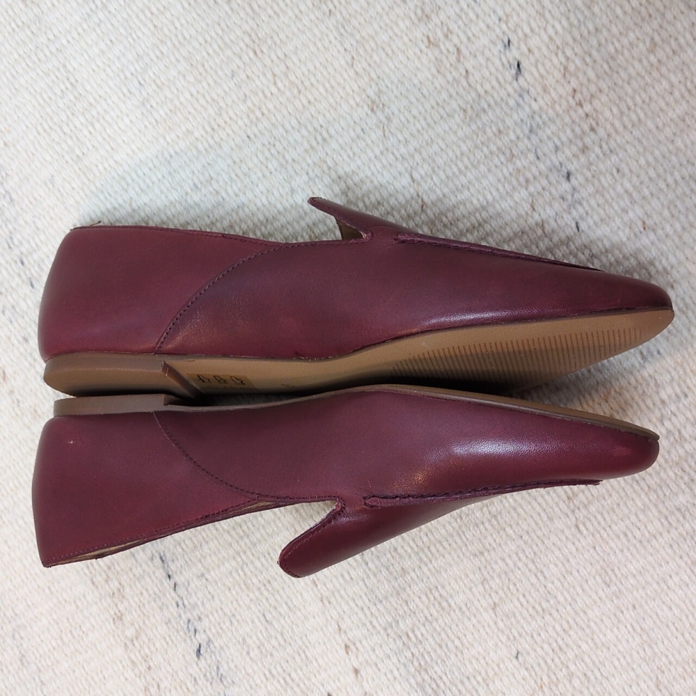 Madewell Burgundy Leather Flat Loafers - image 3
